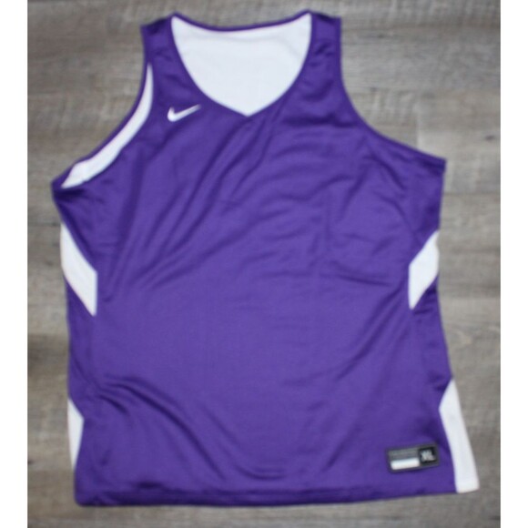 NIKE WOMEN'S MESH REVERSIBLE‎ TANK TOP WHITE PURPLE SZ XL NWT - Picture 4 of 4